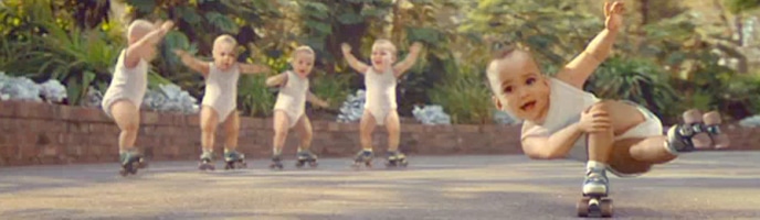 Evian_Roller_Babies תינוקות שאוהבים לשתף